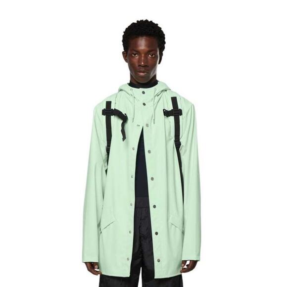 NWT Rains Long Jacket in Mineral, Unisex Size XL - Picture 3 of 8